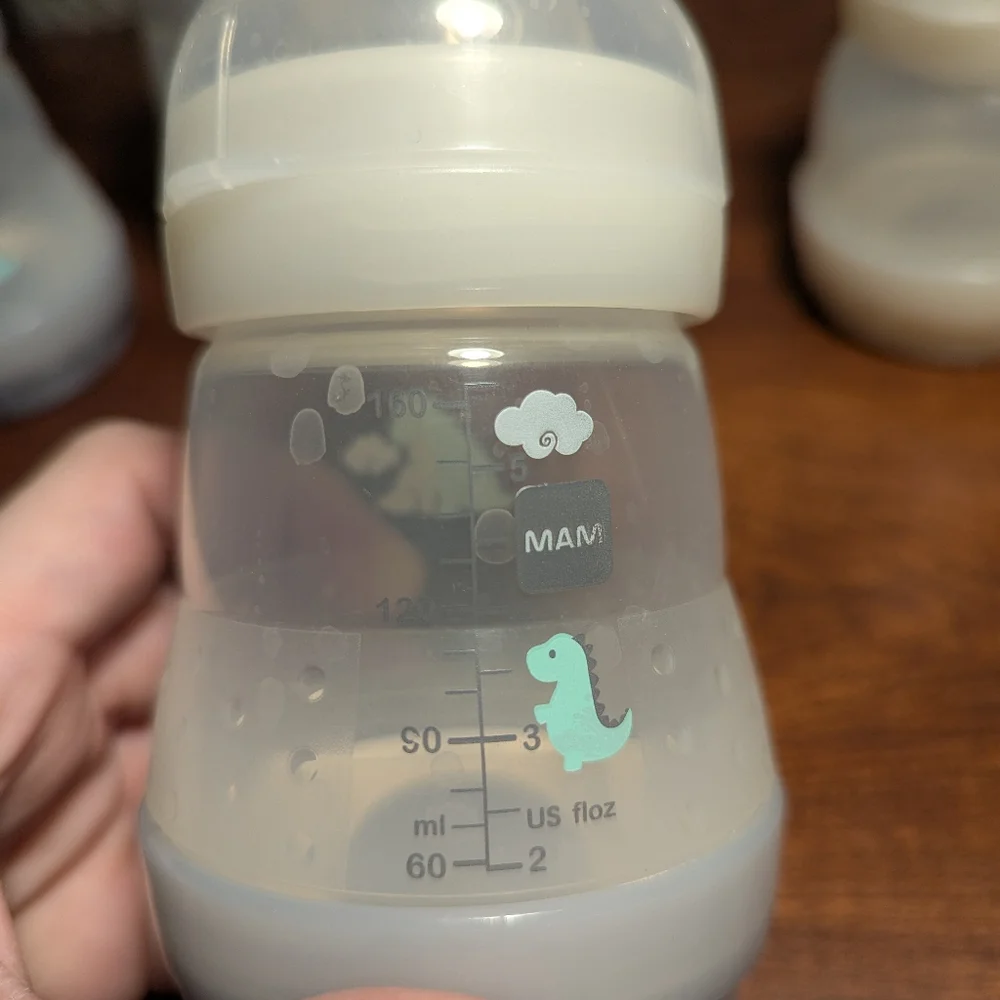 BABY BOTTLES MAM Gray and White Set of SEVEN (7) - Picture 5 of 10